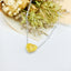 14K GOLD 1.40 CTW NATURAL YELLOW DIAMOND & DIAMOND NECKLACE