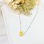 14K GOLD 1.40 CTW NATURAL YELLOW DIAMOND & DIAMOND NECKLACE