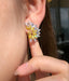 14K GOLD 3.44 CTW NATURAL YELLOW DIAMOND & DIAMOND EARRINGS