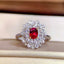 14K GOLD 1.80 CTW NATURAL RUBY & DIAMOND RING