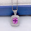 14K GOLD 1.98 CTW NATURAL PADPARADSCHA SAPPHIRE & DIAMOND PENDANT