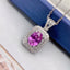 14K GOLD 1.98 CTW NATURAL PADPARADSCHA SAPPHIRE & DIAMOND PENDANT