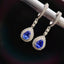 14K GOLD 2.26 CTW NATURAL SAPPHIRE & DIAMOND EARRINGS