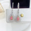 14K GOLD 2.00 CTW NATURAL PINK DIAMOND & DIAMOND EARRINGS