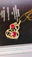 14K GOLD 1.17 CTW VIVID RED NATURAL RUBY & DIAMOND PENDANT