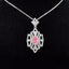 14K GOLD 0.88 CTW NATURAL PINK DIAMOND & DIAMOND PENDANT