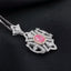 14K GOLD 0.88 CTW NATURAL PINK DIAMOND & DIAMOND PENDANT