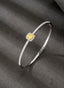 14K GOLD 1.03 CTW NATURAL YELLOW DIAMOND & DIAMOND BANGLE