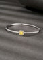 14K GOLD 1.03 CTW NATURAL YELLOW DIAMOND & DIAMOND BANGLE