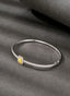 14K GOLD 1.03 CTW NATURAL YELLOW DIAMOND & DIAMOND BANGLE