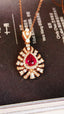 14K GOLD 1.19 CTW NATURAL RUBY & DIAMOND PENDANT