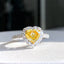 14K GOLD 1.50 CTW NATURAL YELLOW DIAMOND & DIAMOND RING