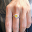 14K GOLD 1.50 CTW NATURAL YELLOW DIAMOND & DIAMOND RING