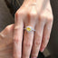 14K GOLD 1.50 CTW NATURAL YELLOW DIAMOND & DIAMOND RING