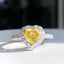 14K GOLD 1.50 CTW NATURAL YELLOW DIAMOND & DIAMOND RING