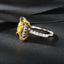 14K GOLD 2.20 CTW NATURAL YELLOW DIAMOND & DIAMOND RING