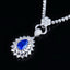 14K GOLD 3.23 CTW NATURAL SAPPHIRE & DIAMOND PENDANT