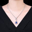 14K GOLD 3.23 CTW NATURAL SAPPHIRE & DIAMOND PENDANT