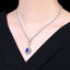 14K GOLD 3.23 CTW NATURAL SAPPHIRE & DIAMOND PENDANT