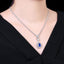 14K GOLD 3.23 CTW NATURAL SAPPHIRE & DIAMOND PENDANT