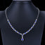 14K GOLD 7.78 CTW VIVID BLUE NATURAL SAPPHIRE & DIAMOND NECKLACE