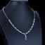 14K GOLD 7.78 CTW VIVID BLUE NATURAL SAPPHIRE & DIAMOND NECKLACE