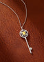 14K GOLD 0.51 CTW NATURAL YELLOW DIAMOND & DIAMOND NECKLACE