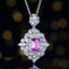 14K GOLD 1.39 CTW NATURAL PADPARADSCHA SAPPHIRE & DIAMOND PENDANT