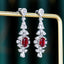 14K GOLD 2.93 CTW NATURAL RUBY & DIAMOND EARRINGS