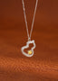 14K GOLD 0.24 CTW NATURAL YELLOW DIAMOND & DIAMOND NECKLACE