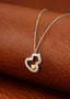 14K GOLD 0.24 CTW NATURAL YELLOW DIAMOND & DIAMOND NECKLACE