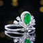 14K GOLD 0.81 CTW VIVID GREEN NATURAL EMERALD & DIAMOND RING