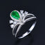 14K GOLD 0.81 CTW VIVID GREEN NATURAL EMERALD & DIAMOND RING