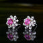 14K GOLD 0.96 CTW NATURAL PADPARADSCHA SAPPHIRE & DIAMOND EARRINGS