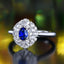 14K GOLD 0.95 CTW NATURAL SAPPHIRE & DIAMOND RING/PENDANT