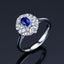 14K GOLD 0.95 CTW NATURAL SAPPHIRE & DIAMOND RING/PENDANT