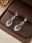 14K GOLD 1.00 CTW NATURAL COLOR DIAMOND & DIAMOND EARRINGS