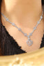 14K GOLD 5.30 CTW NATURAL H DIAMOND NECKLACE