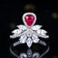 14K GOLD 1.00 CTW NATURAL RUBY & DIAMOND RING