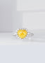 14K GOLD 1.63 CTW NATURAL YELLOW DIAMOND & DIAMOND RING