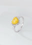 14K GOLD 1.63 CTW NATURAL YELLOW DIAMOND & DIAMOND RING