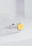 14K GOLD 1.63 CTW NATURAL YELLOW DIAMOND & DIAMOND RING