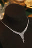 14K GOLD 3 CT NATURAL H DIAMOND NECKLACE