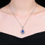 14K GOLD 3.44 CTW NATURAL SAPPHIRE & DIAMOND PENDANT