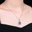 14K GOLD 3.44 CTW NATURAL SAPPHIRE & DIAMOND PENDANT