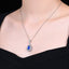 14K GOLD 3.44 CTW NATURAL SAPPHIRE & DIAMOND PENDANT