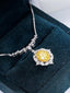 14K GOLD 2.10 CTW NATURAL YELLOW DIAMOND & DIAMOND NECKLACE