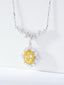 14K GOLD 2.10 CTW NATURAL YELLOW DIAMOND & DIAMOND NECKLACE