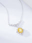 14K GOLD 2.10 CTW NATURAL YELLOW DIAMOND & DIAMOND NECKLACE