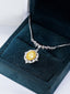 14K GOLD 2.10 CTW NATURAL YELLOW DIAMOND & DIAMOND NECKLACE